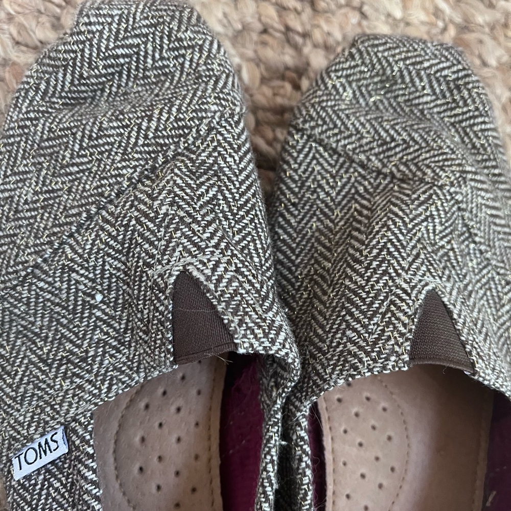 Tom’s twill with a little sparkle flats